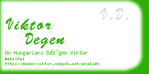 viktor degen business card